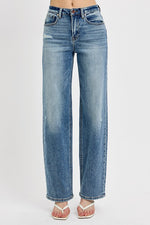 McKayla RISEN Distressed Wide Leg Jeans