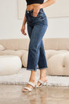 Sloane Tummy Control High Waist Raw Hem  Risen Jeans