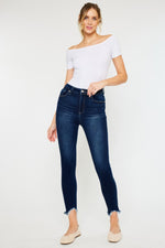 Reese High Rise Frayed Ankle Skinny Kancan Jeans