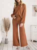 Maddie Long Sleeve Lounge Top and Drawstring Pants Set