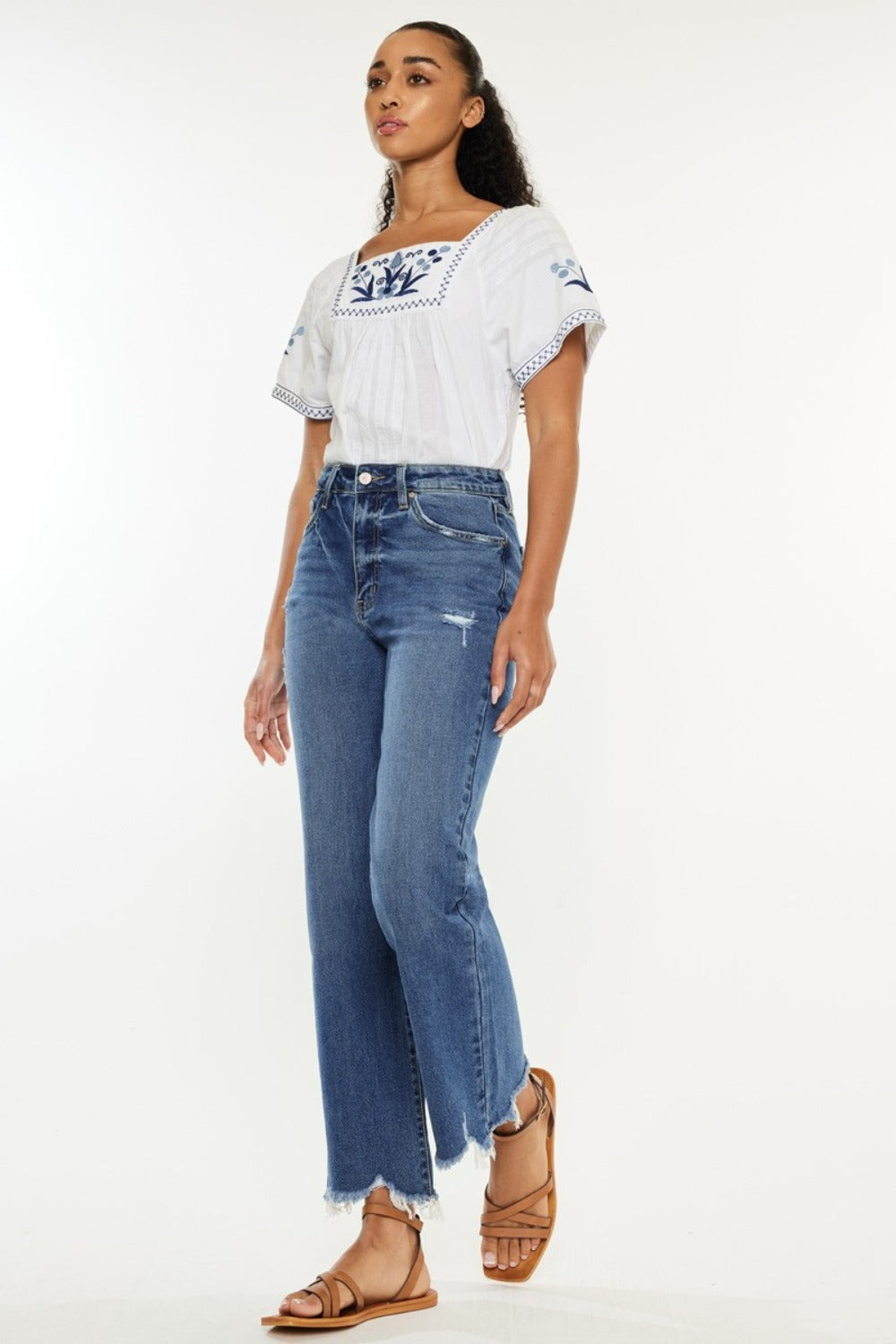 Marissa Kancan High Rise Slim Wide Leg Jeans