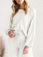 Maddie Long Sleeve Lounge Top and Drawstring Pants Set