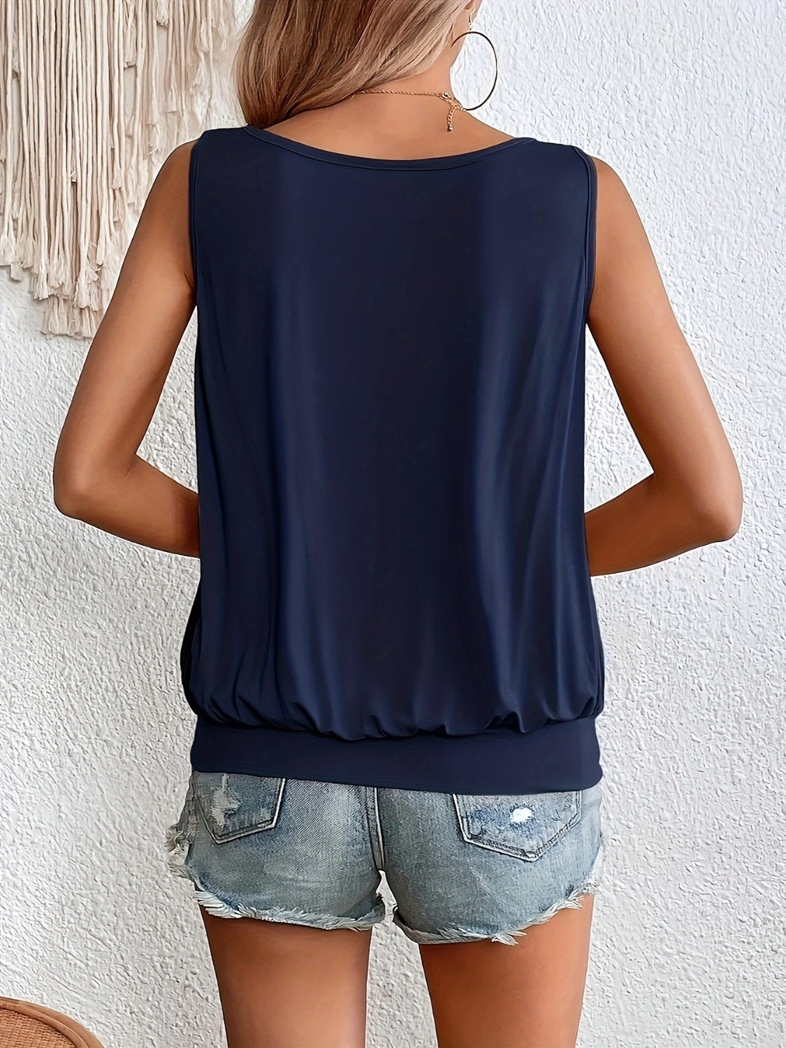 Ellie Ruched Scoop Neck Tank