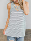 Lainey High-Low Striped Tank