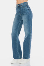 Claire Tummy Control Cut Raw Hem Straight Judy Blue Jeans