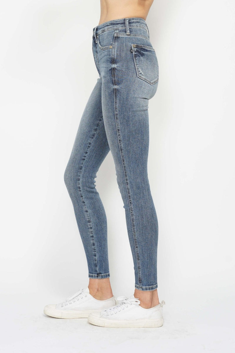 Hazel Tummy Control Contrast Wash Skinny Judy Blue Jeans