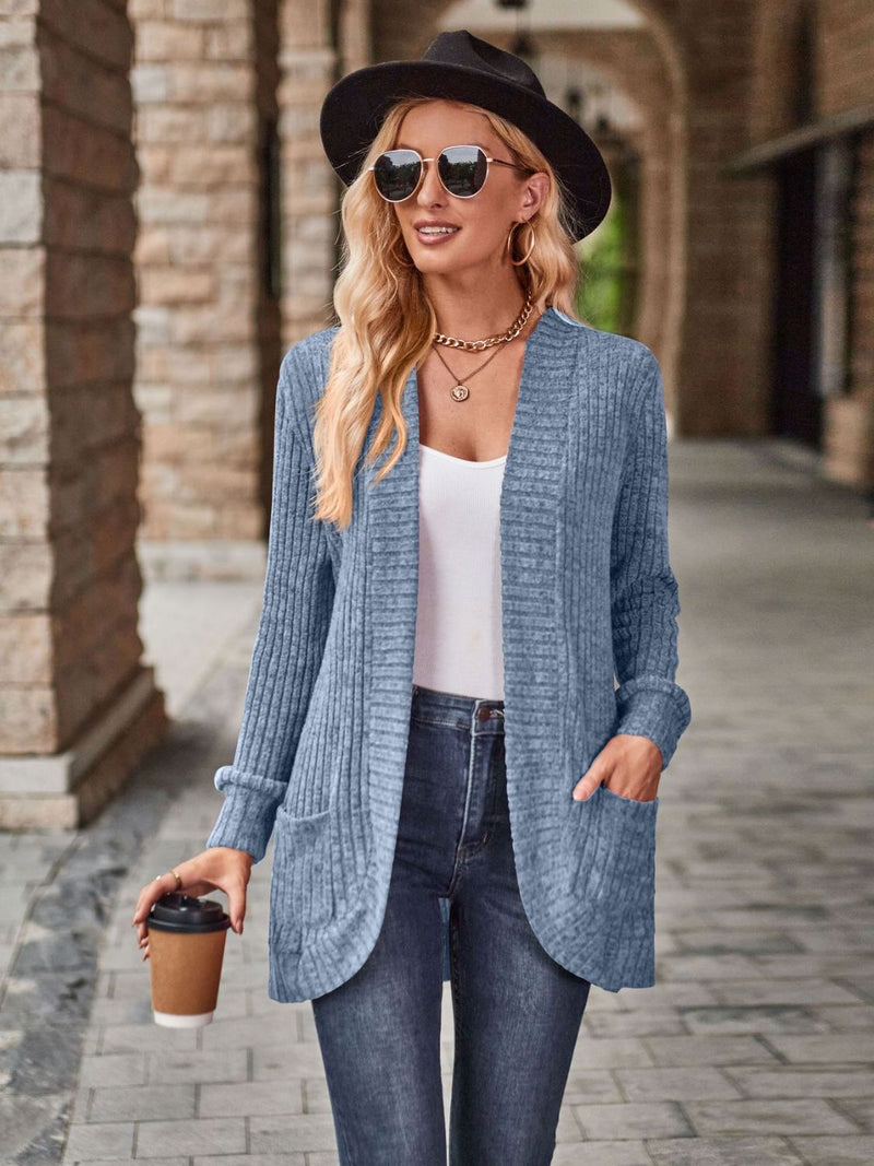 Riley Open Front Cardigan with Pockets