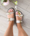 Tess Sandal in Cream
