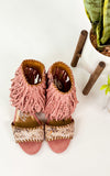 True Fringe Wedge in Blush