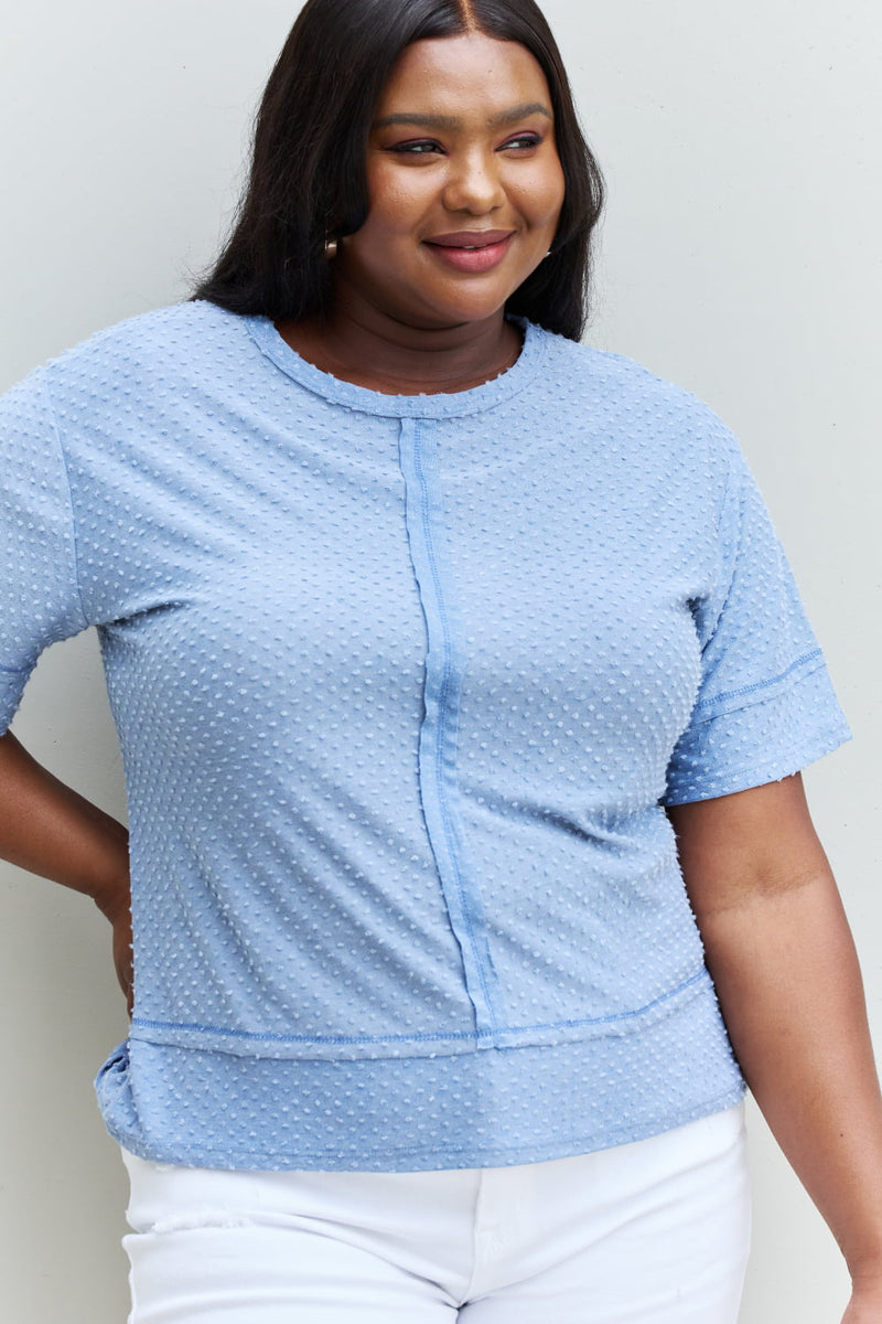 Cater 2 You Swiss Dot Reverse Stitch Top