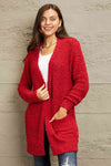 Falling For You Popcorn Cardigan in Red