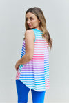 Love Yourself Multicolored Striped Sleeveless Top