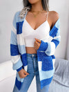 Rebecca Striped Rib-Knit Cardigan