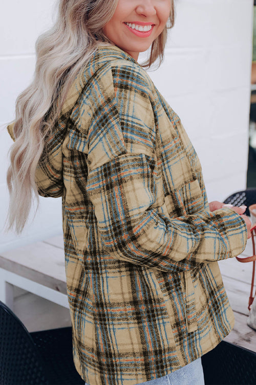 Reese Plaid Buttoned Hoodie