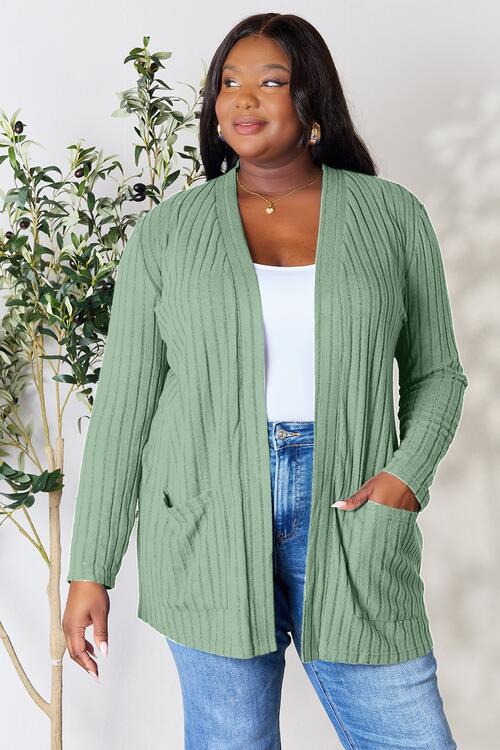 Isabella Ribbed Open Front Cardigan