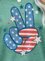 US Flag Peace Sign Graphic Tee