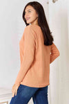 Hilary Half Button Long Sleeve Top