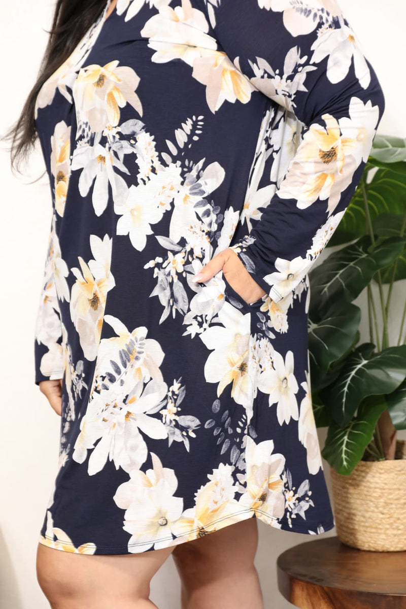 Flower Print Shirt Dress