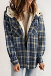 Olivia Plaid Snap Down Hooded Jacket