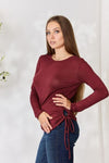 Joey Drawstring Long Sleeve Top