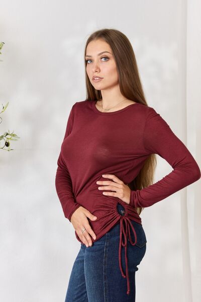 Joey Drawstring Long Sleeve Top