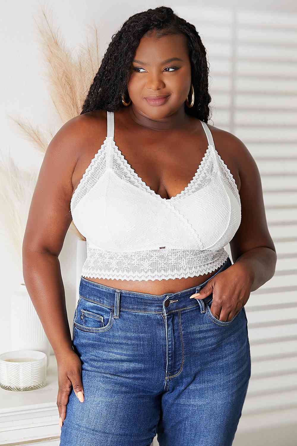 JadyK Lace Bralette in White