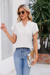 Josephine Notched Neck Puff Sleeve Blouse