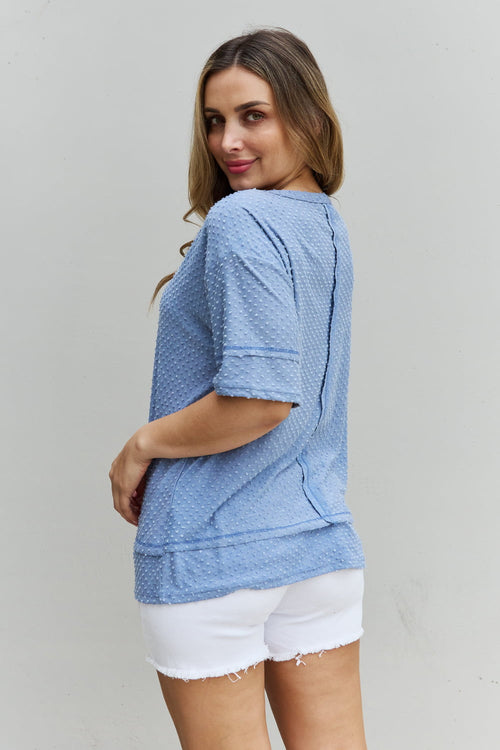 Cater 2 You Swiss Dot Reverse Stitch Top
