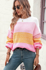 Carissa Color Block Ribbed Sweater