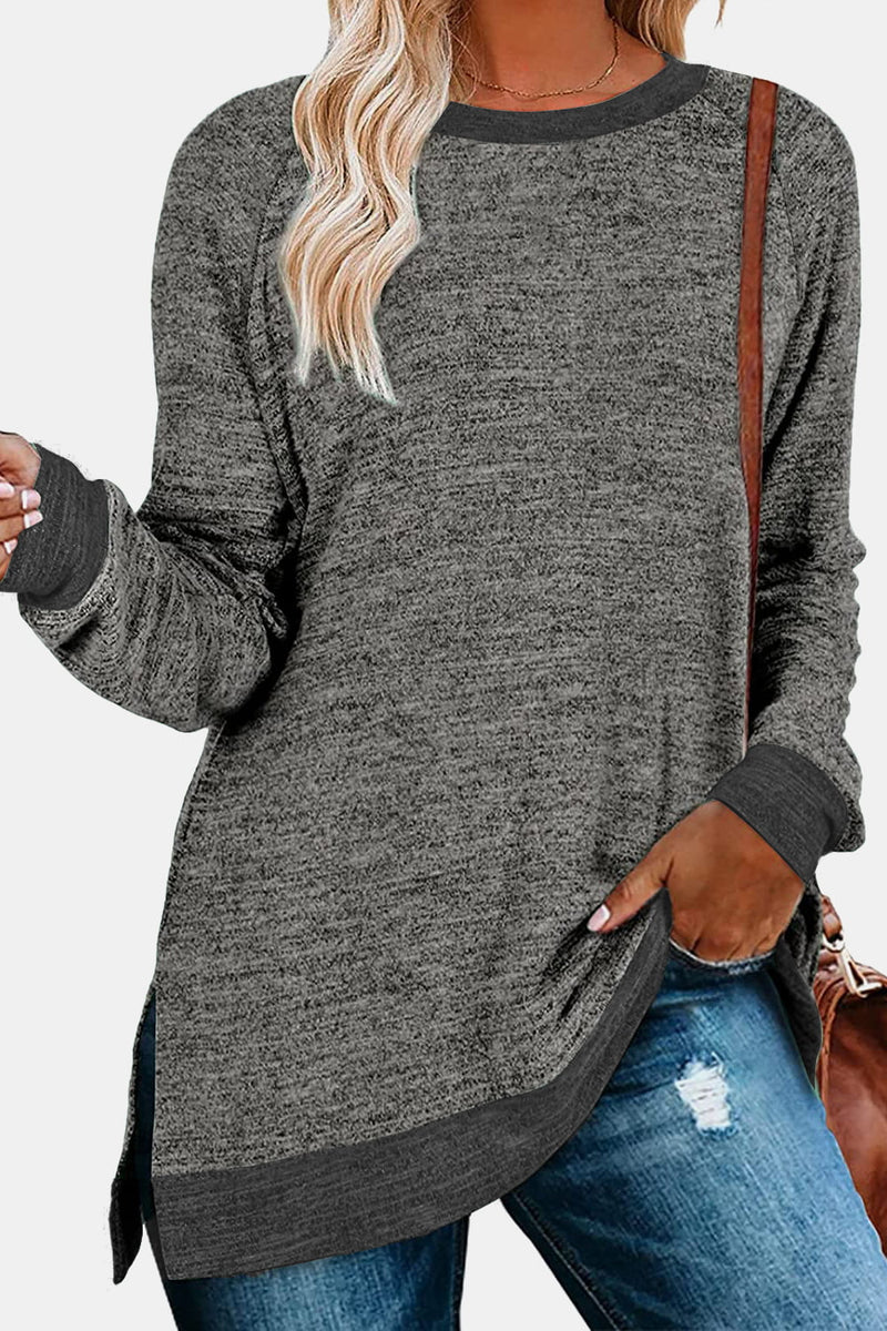 Juliet Long Sleeve Slit T-Shirt