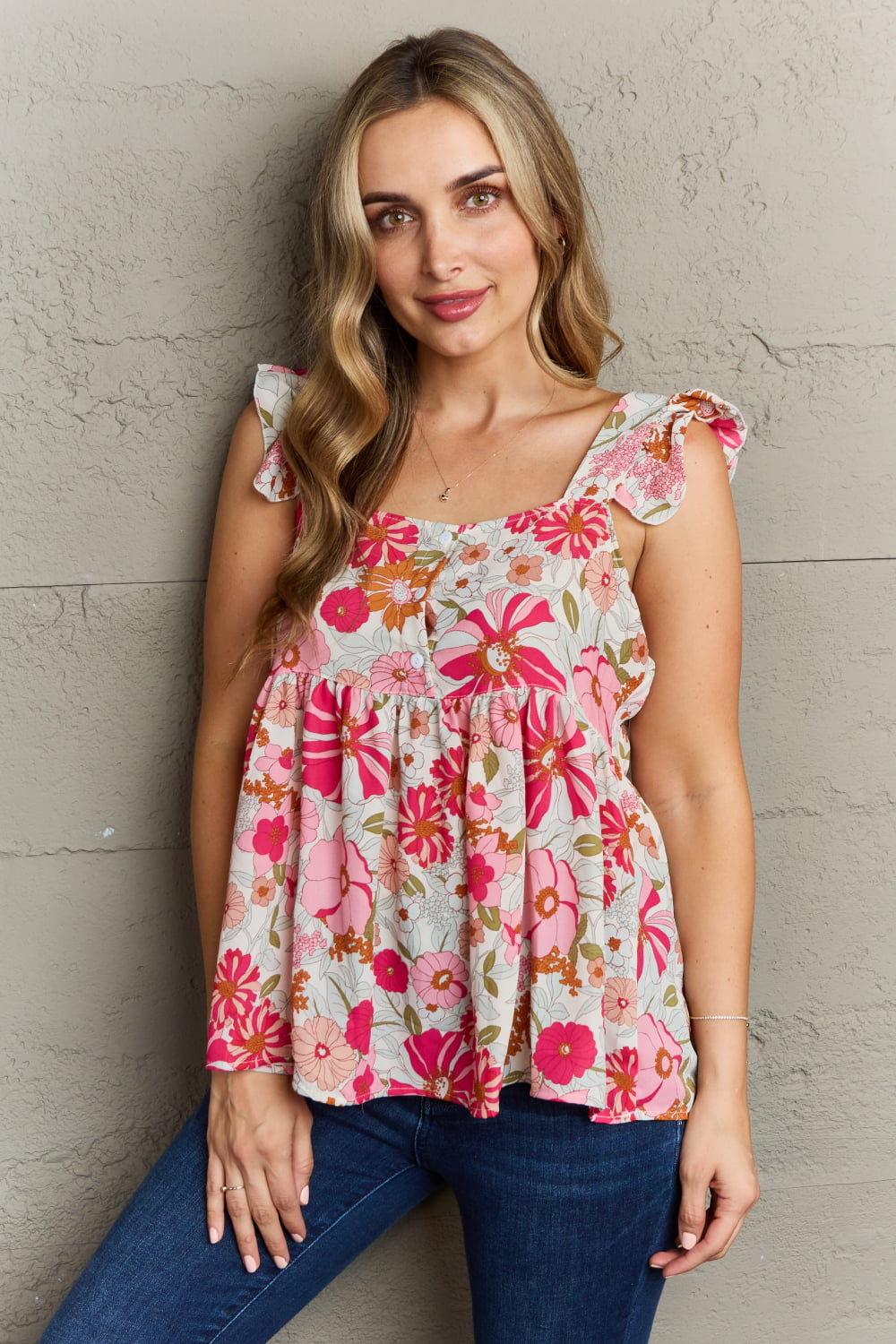 Reyna Floral Babydoll Top