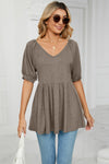 V-Neck Babydoll Top