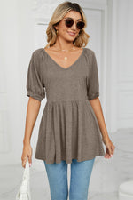 V-Neck Babydoll Top