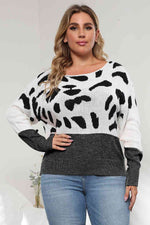 Plus Size Leopard Sweater