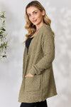 Falling For You Popcorn Cardigan in Olive