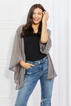 Just Breathe Chiffon Kimono in Grey