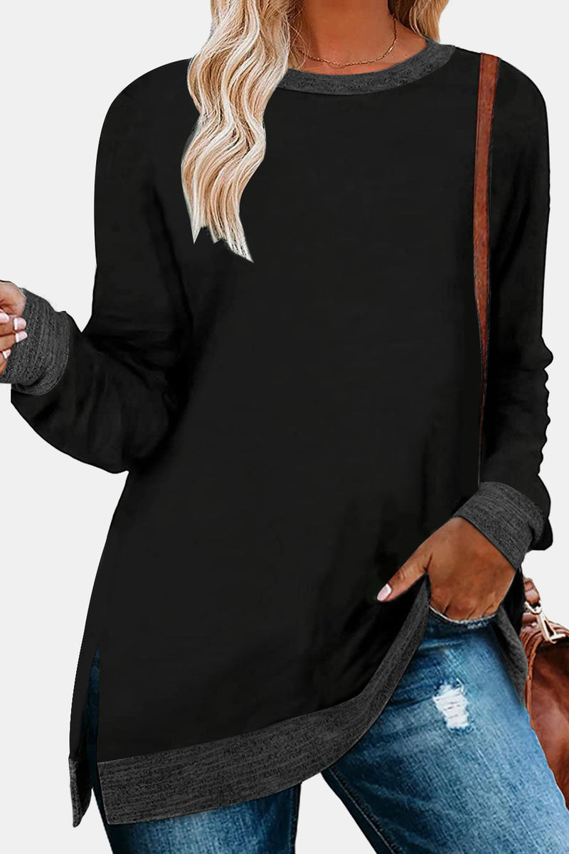 Juliet Long Sleeve Slit T-Shirt