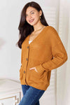 Lucy Drop Shoulder Button Down Cardigan with Pockets