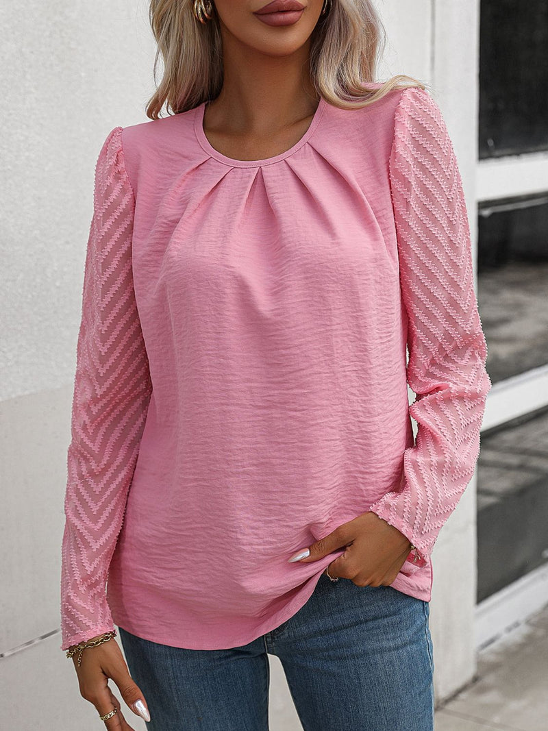 Bree Ruched Puff Sleeve Blouse