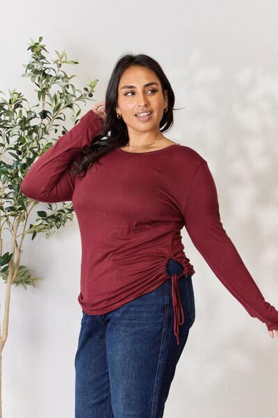 Joey Drawstring Long Sleeve Top