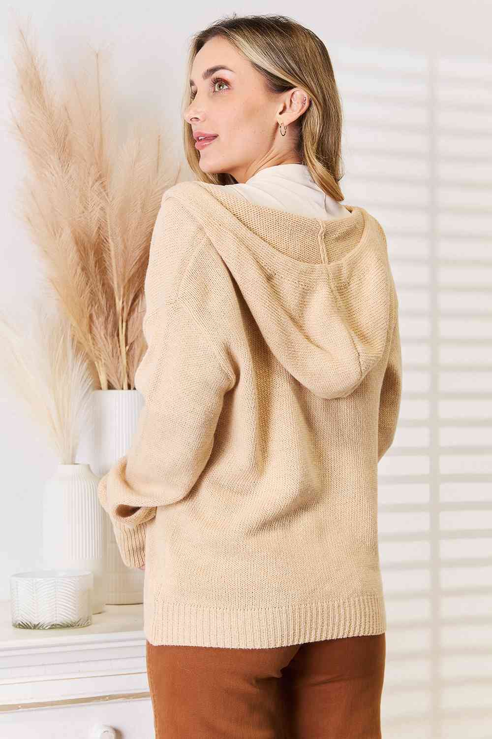 Maisie Button-Down Hooded Sweater