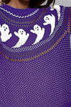 Ghost Pattern Long Sleeve Sweater