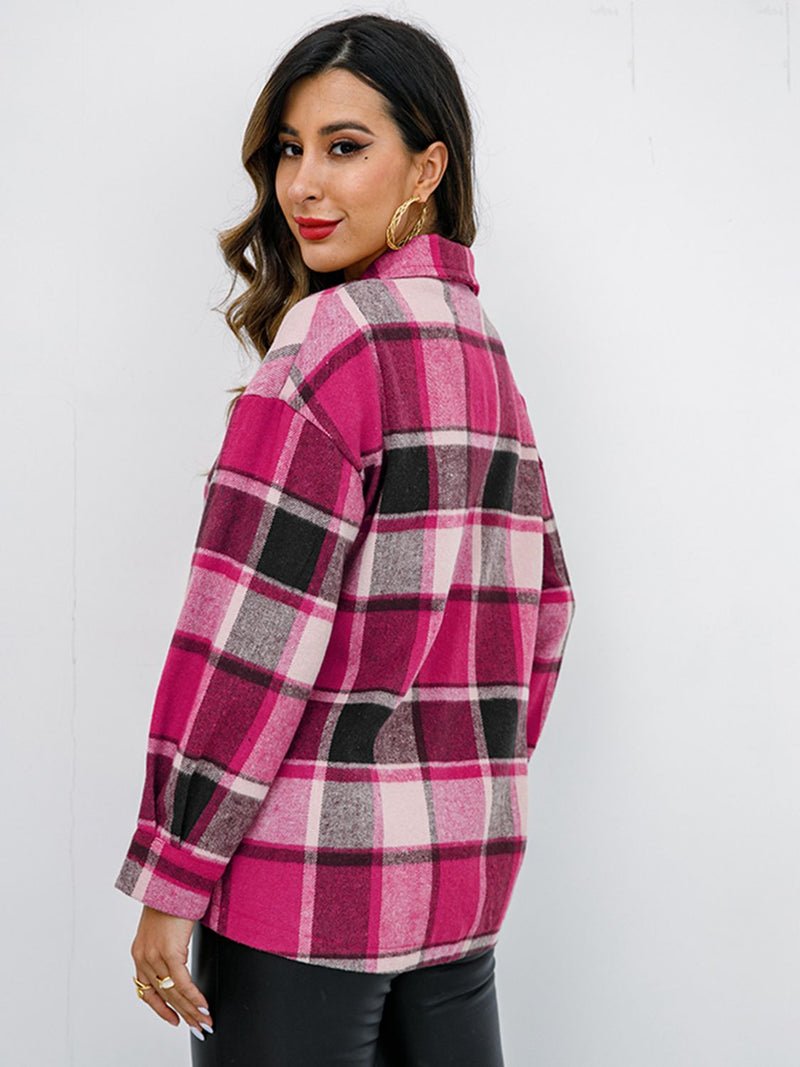 Penelope Plaid Button-Down Jacket