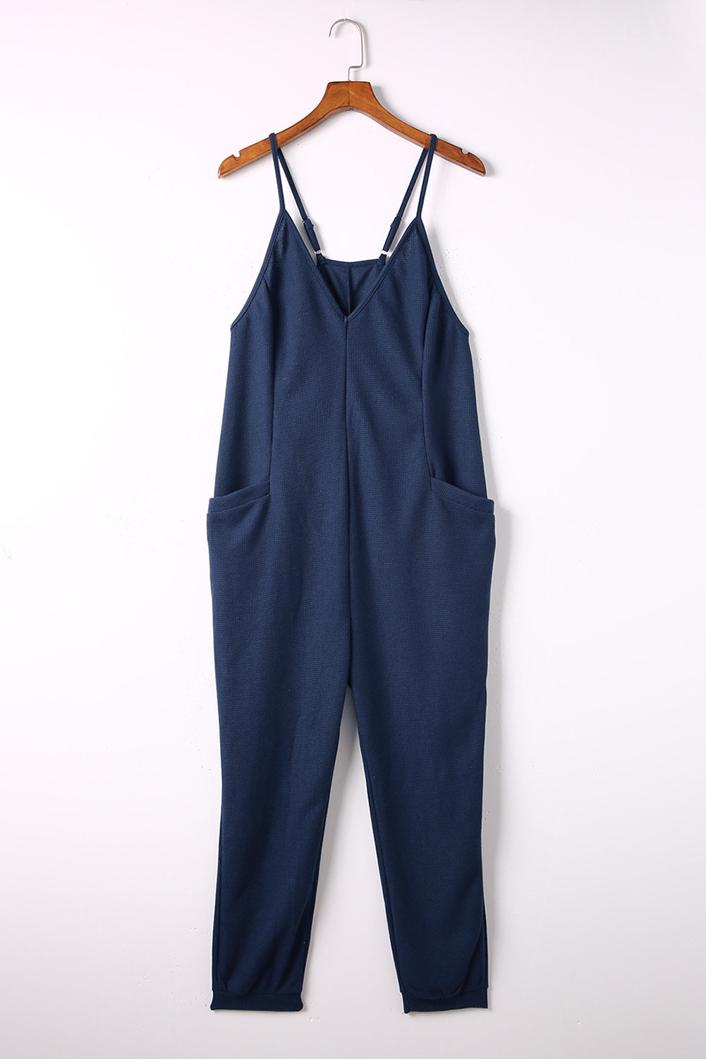 Taylor Spaghetti Strap Deep V Jumpsuit with Pockets