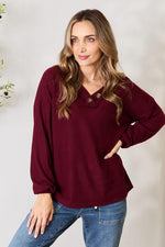 Jenica Button Detail Long Sleeve Blouse