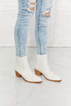 Love the Journey Stacked Heel Chelsea Boot in White