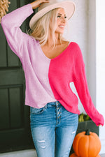 Sienna Contrast V-Neck Sweater