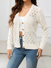 Maya Openwork V-Neck Knit Cardigan