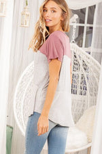 Candace Color Block Striped T-Shirt