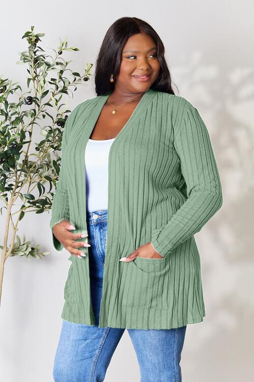 Isabella Ribbed Open Front Cardigan